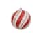 2 Pack 4.7" Red & White Peppermint Stripes Shatterproof Ball Ornaments by Ashland®